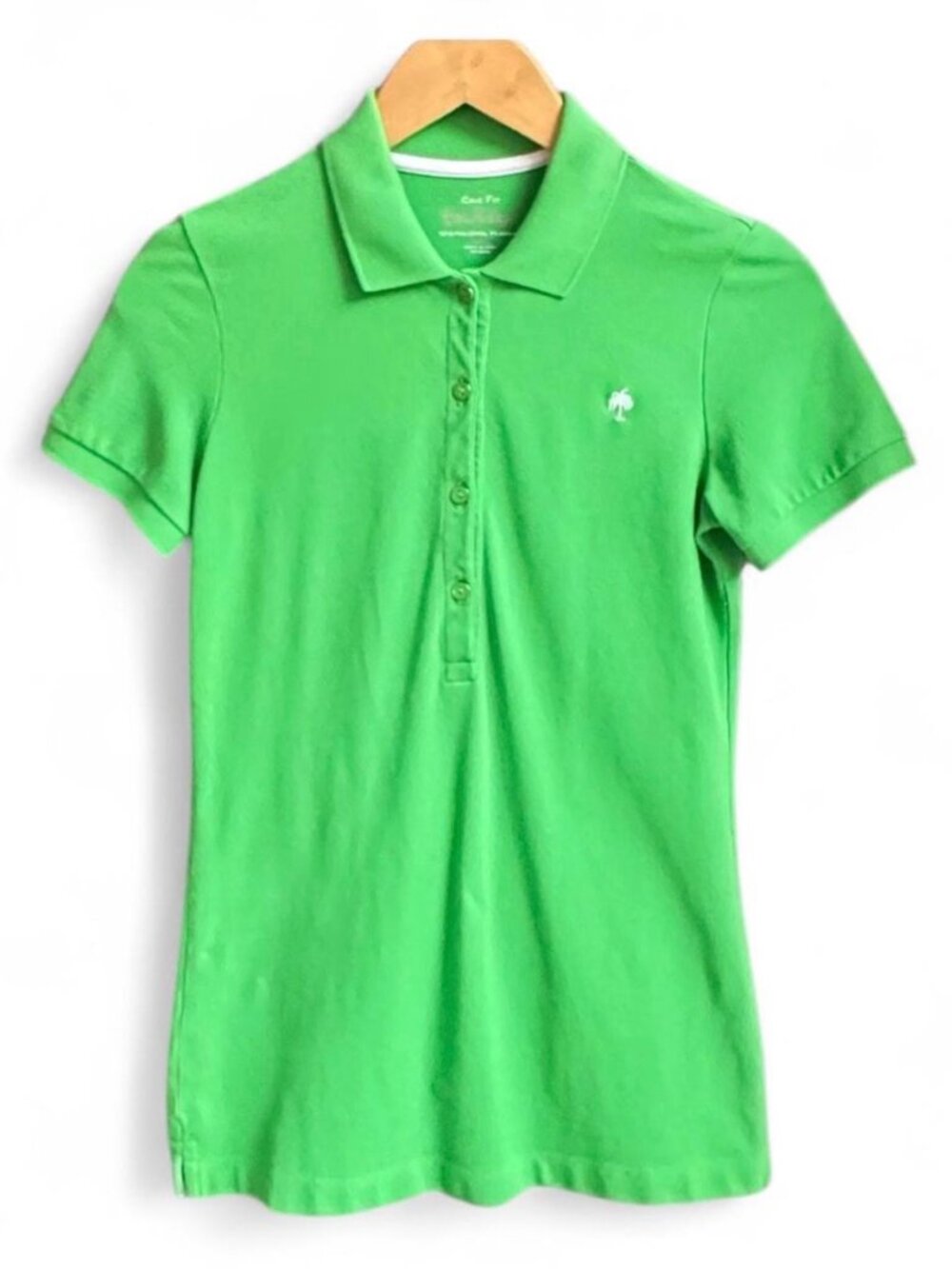Lilly Pulitzer Green Chic Fit Pima Cotton Polo Shirt - Women's Small